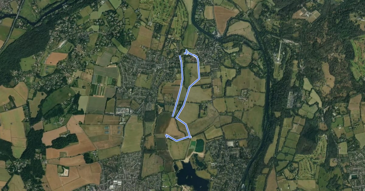 Маршрут Cookham Wetland and Wildlife Trial, Maidenhead на спутниковом снимке