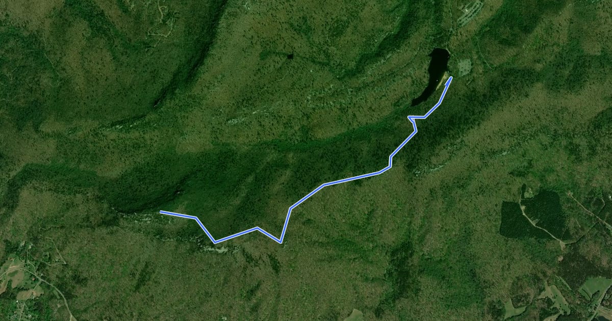 Маршрут Cooks Wall Trail на спутниковом снимке