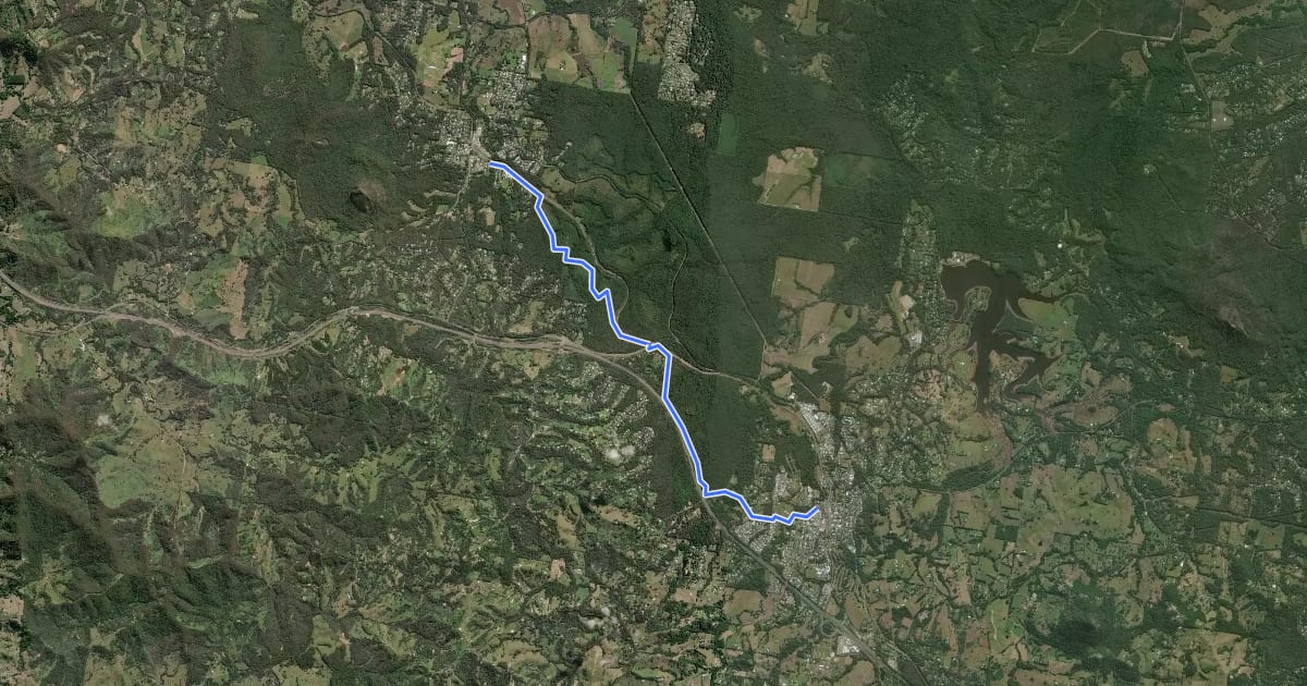 Маршрут Cooroy Wanderer на спутниковом снимке