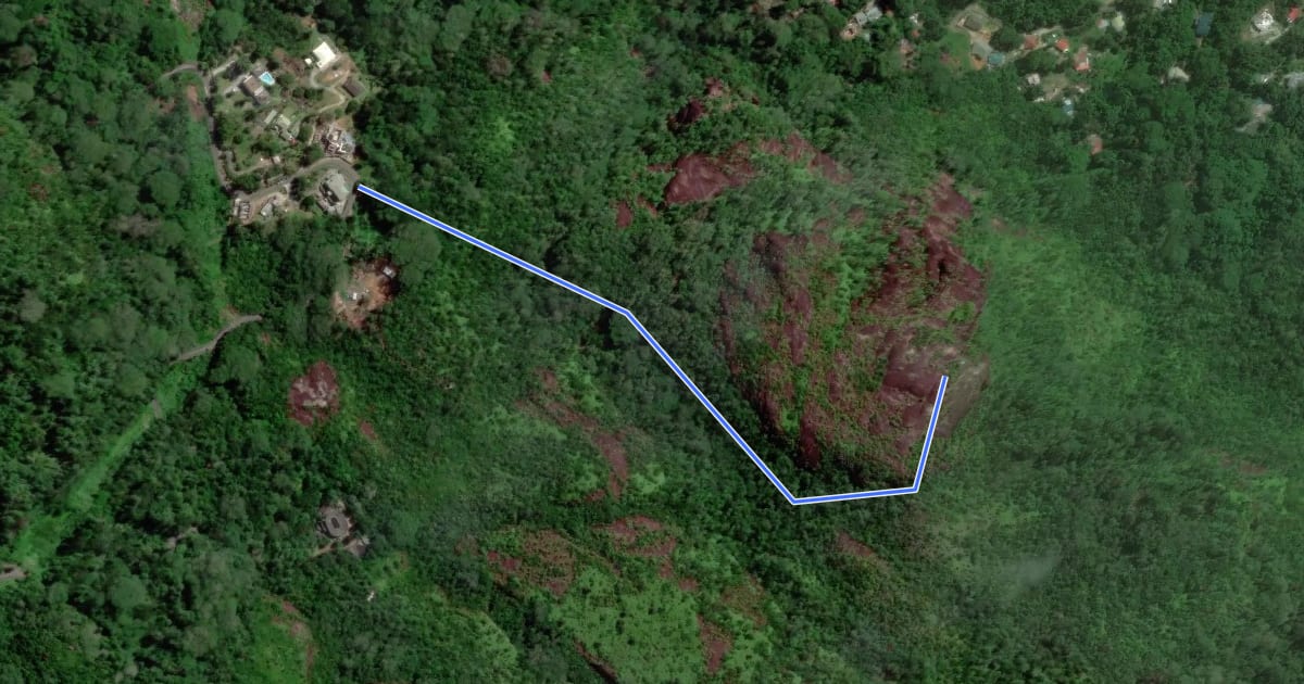 Маршрут Copolia trail на спутниковом снимке