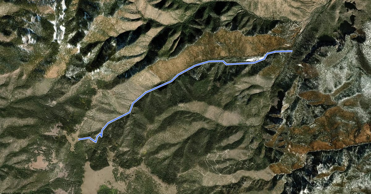Маршрут Copper Canyon Trail на спутниковом снимке