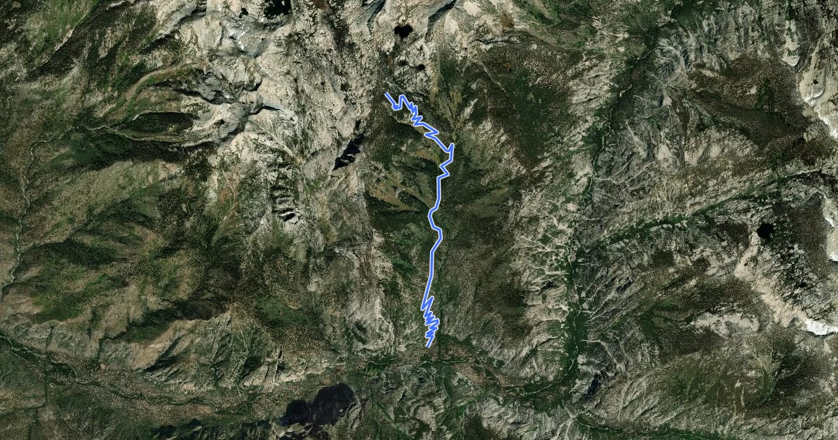 Маршрут Copper Creek Trail на спутниковом снимке