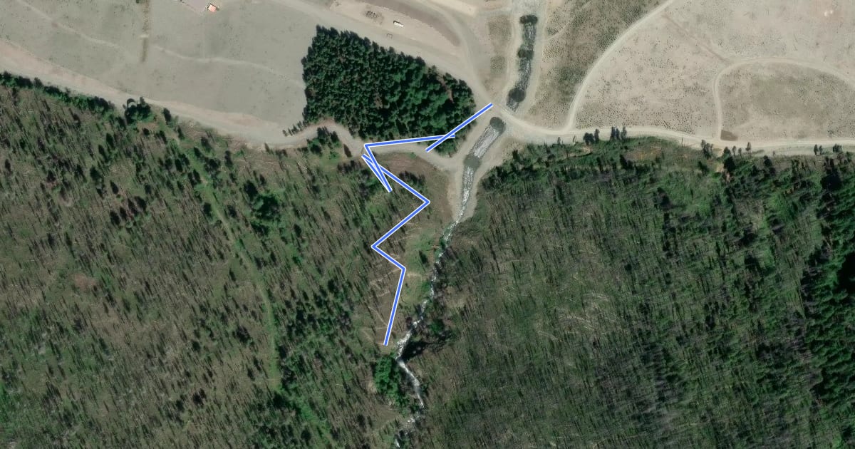 Маршрут Copper Falls Trail на спутниковом снимке