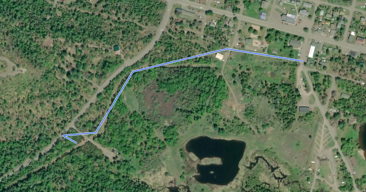 Маршрут Copper Harbor Loop на спутниковом снимке