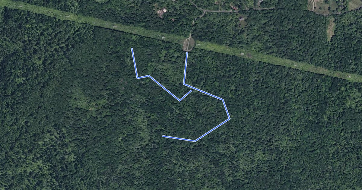 Маршрут Copper Hill Trail на спутниковом снимке