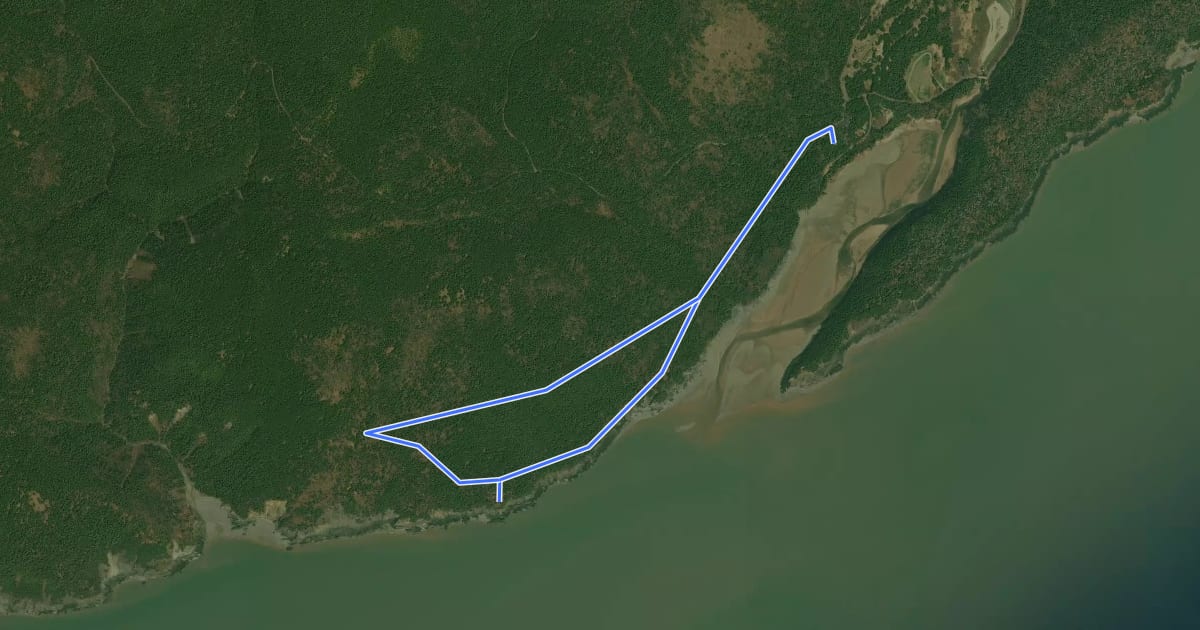 Маршрут Coppermine Trail на спутниковом снимке