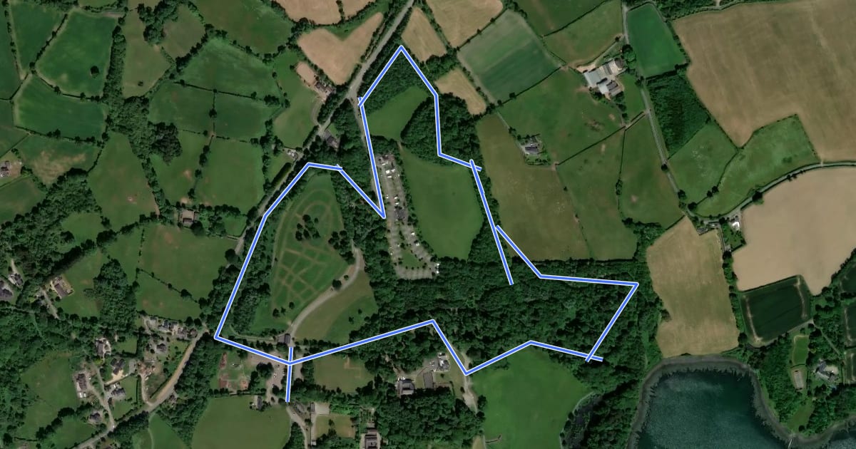 Маршрут Corbally Walk на спутниковом снимке