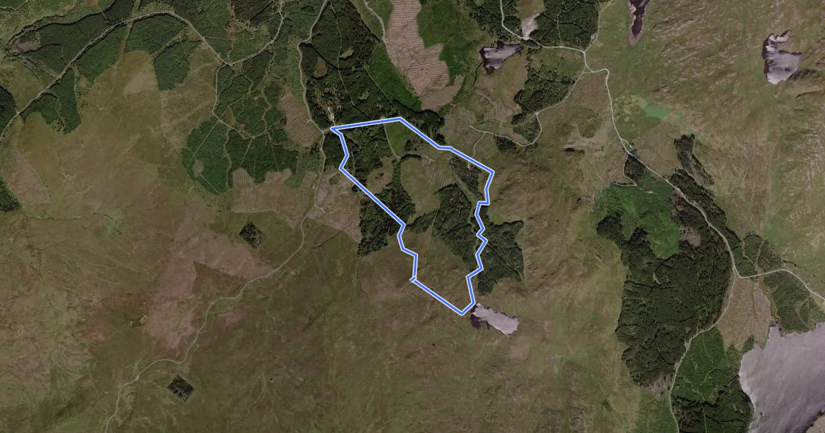 Маршрут Cornish Hill Trail на спутниковом снимке