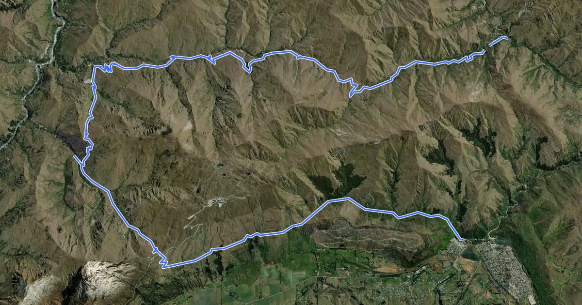Маршрут Coronet Loop Trail на спутниковом снимке