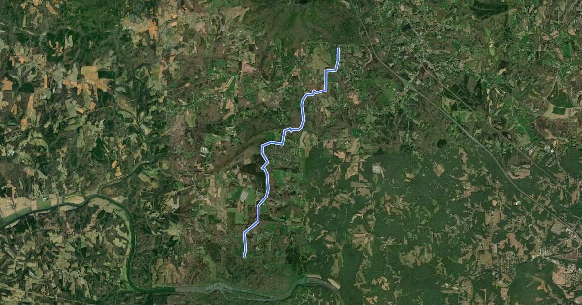 Маршрут Corridor Trail на спутниковом снимке