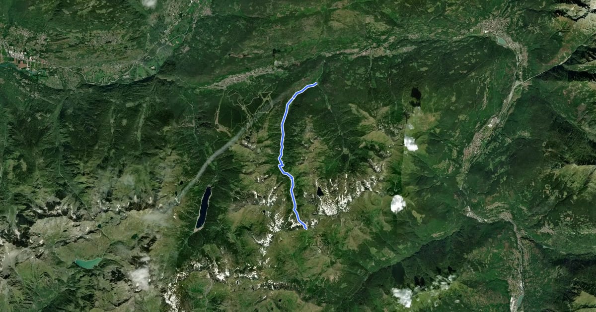 Маршрут Corteno Golgi (Sant'Antonio) - Passo del Sellero на спутниковом снимке