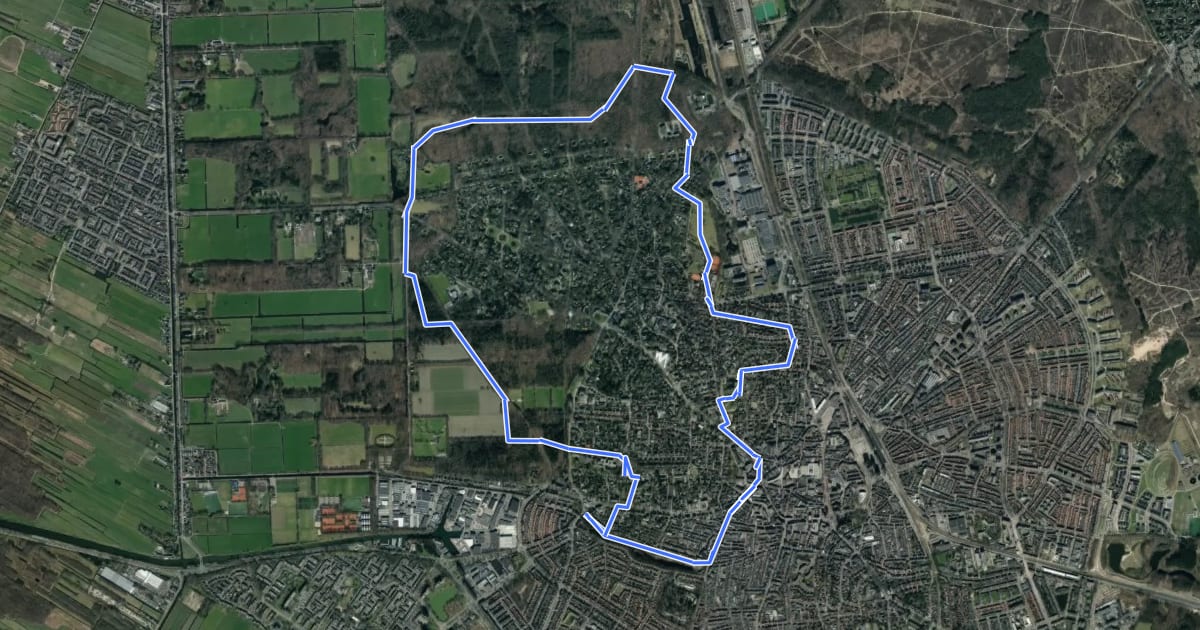 Маршрут Corversbosroute на спутниковом снимке