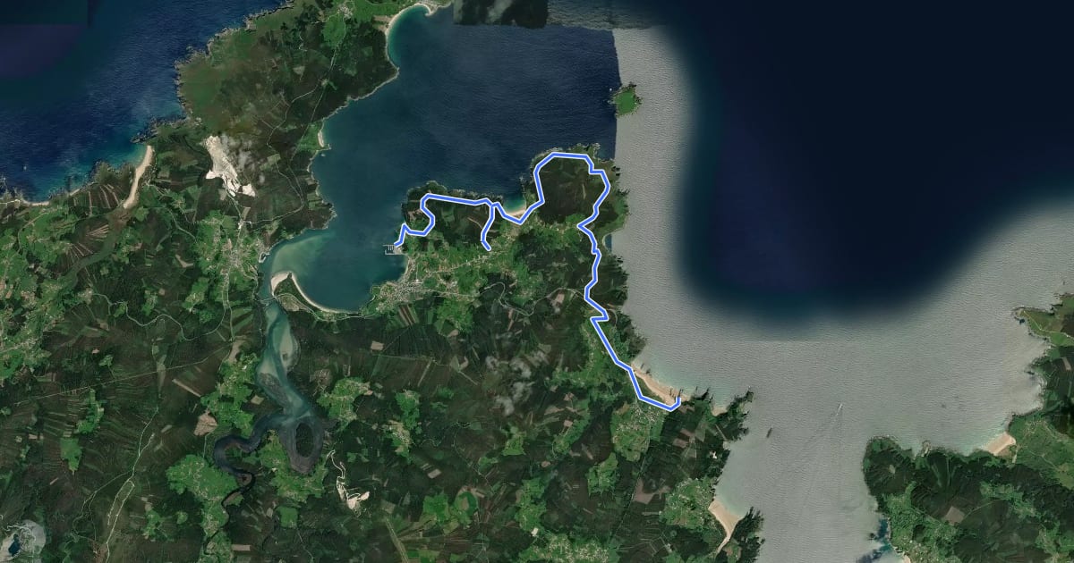 Маршрут Costa de O Vicedo на спутниковом снимке