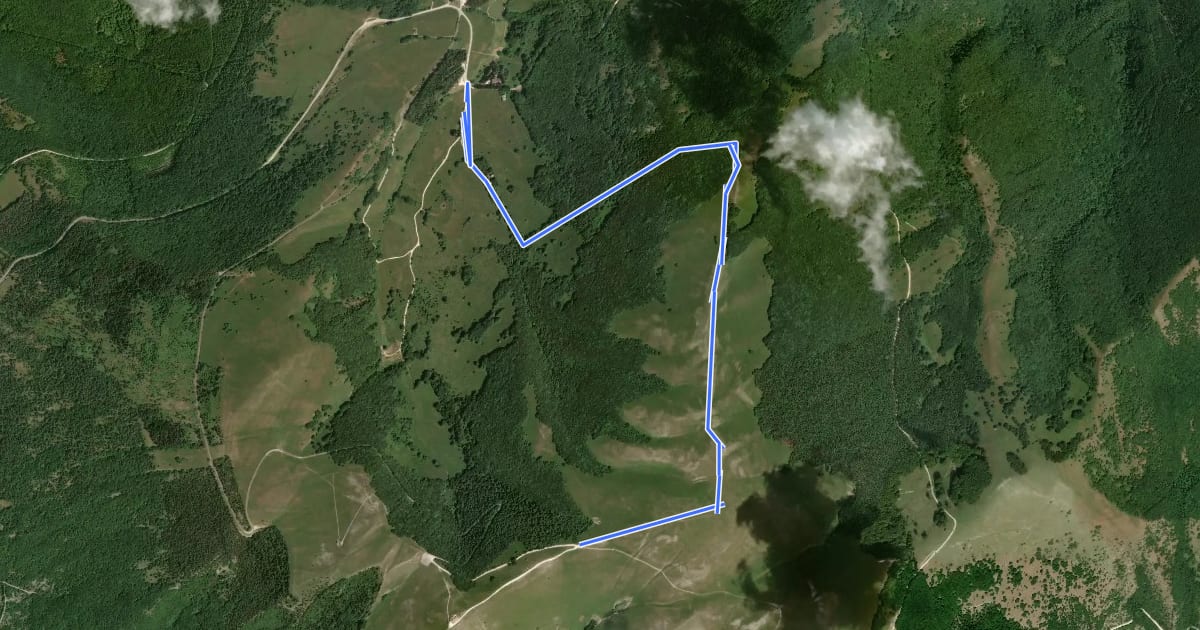 Маршрут Costa dei Quarti на спутниковом снимке