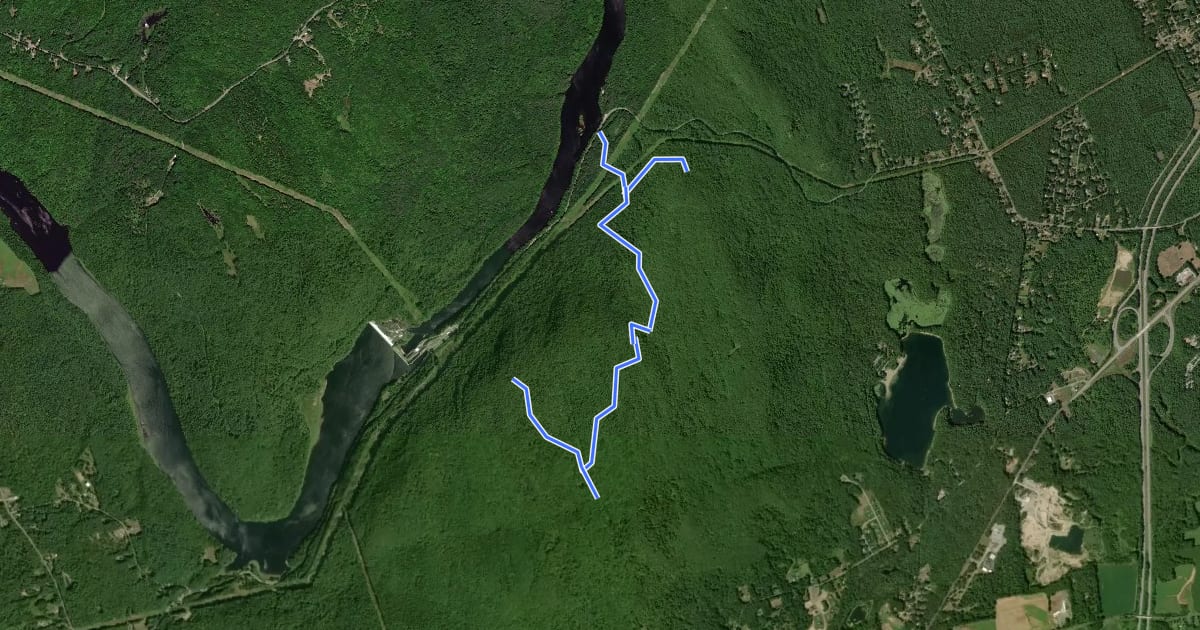 Маршрут Cottage Park Trail на спутниковом снимке