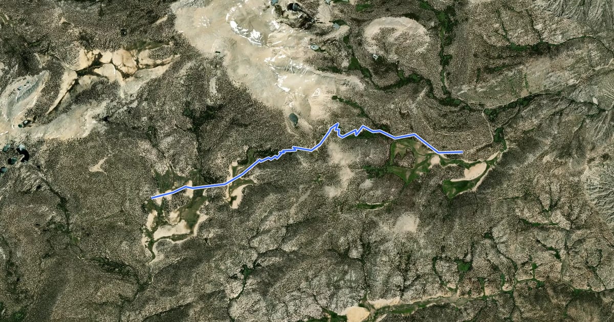 Маршрут Cottonwood Pass Trail на спутниковом снимке