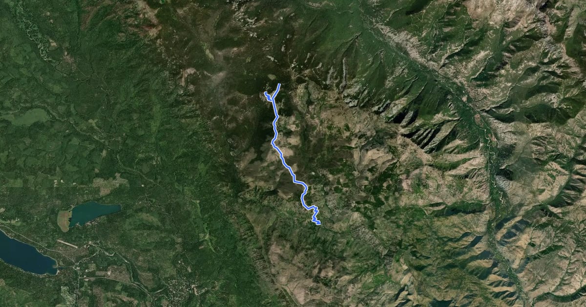 Маршрут Cougar Ridge Trail на спутниковом снимке