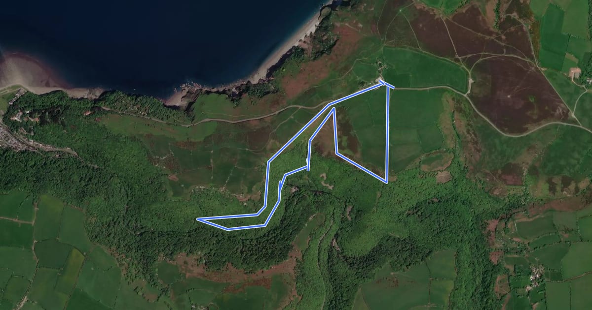 Маршрут Countisbury figure of eight walk на спутниковом снимке