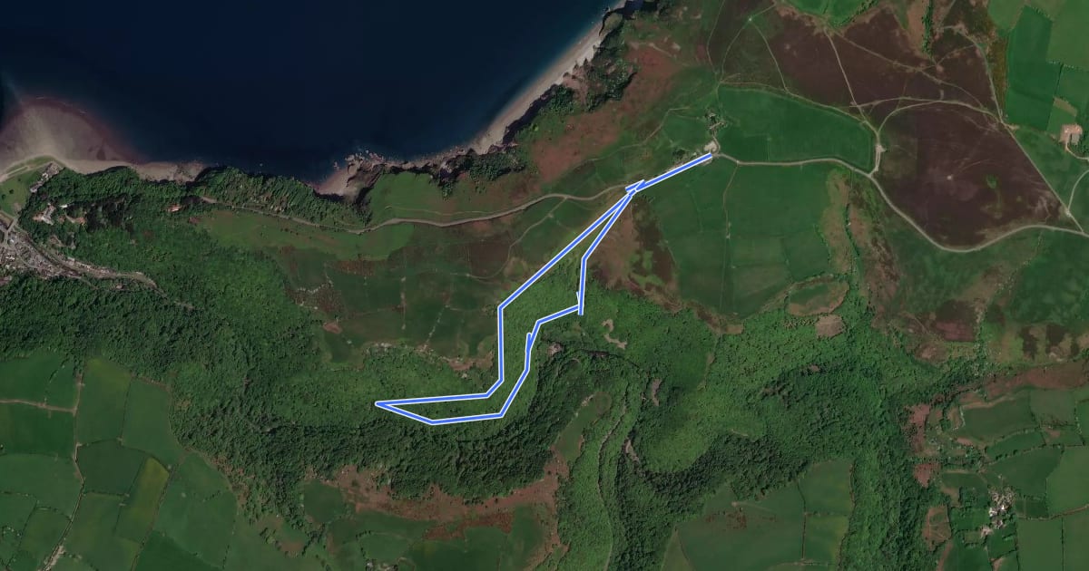 Маршрут Countisbury to Arnold's Linhay circular walk на спутниковом снимке