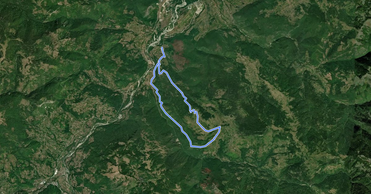 Маршрут Countryside Hiking Trail CS16 на спутниковом снимке