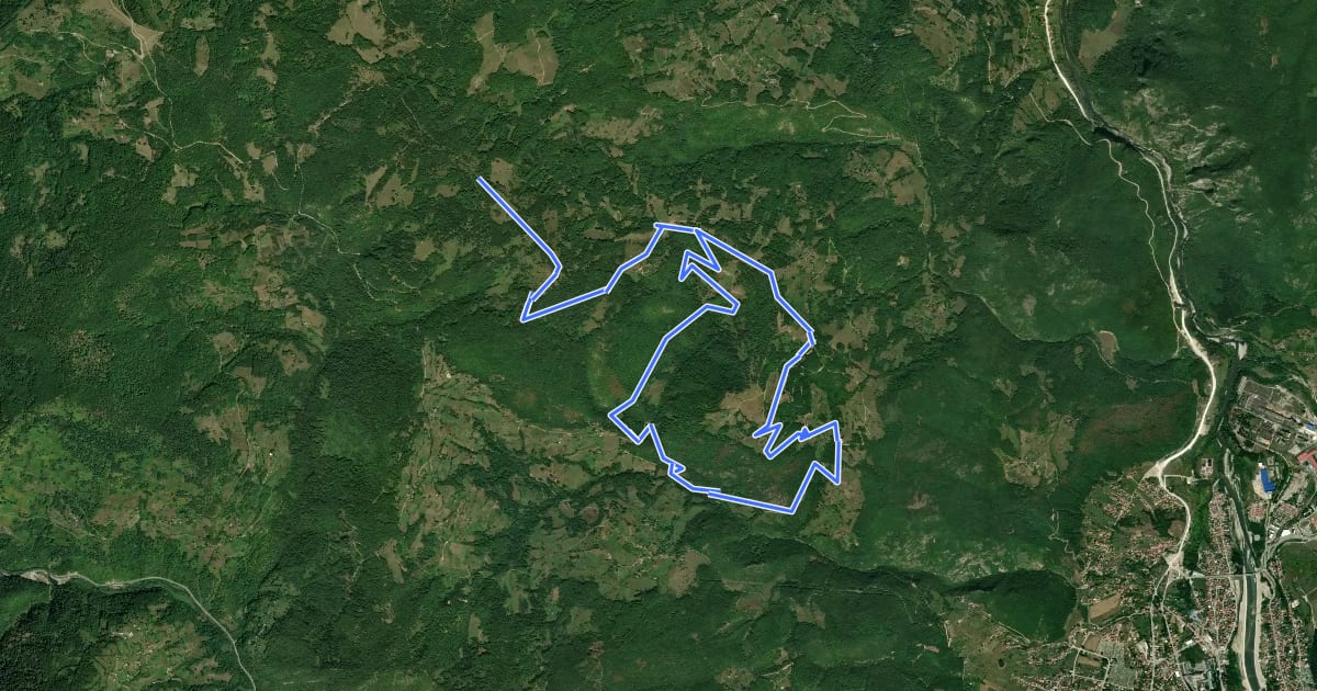 Маршрут Countryside Hiking Trail CS3 на спутниковом снимке