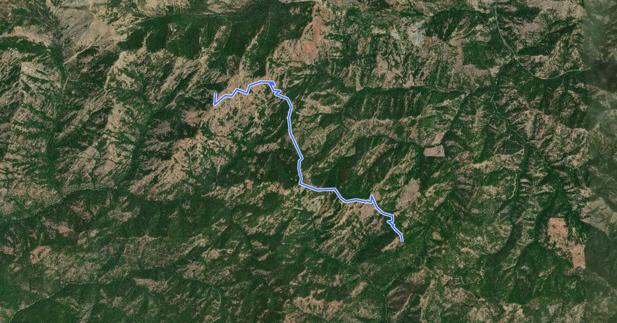 Маршрут County Line Trail на спутниковом снимке