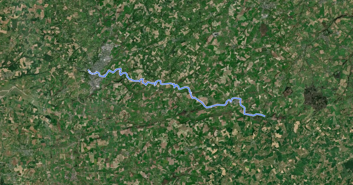 Маршрут Coutances au Pont Brocard на спутниковом снимке