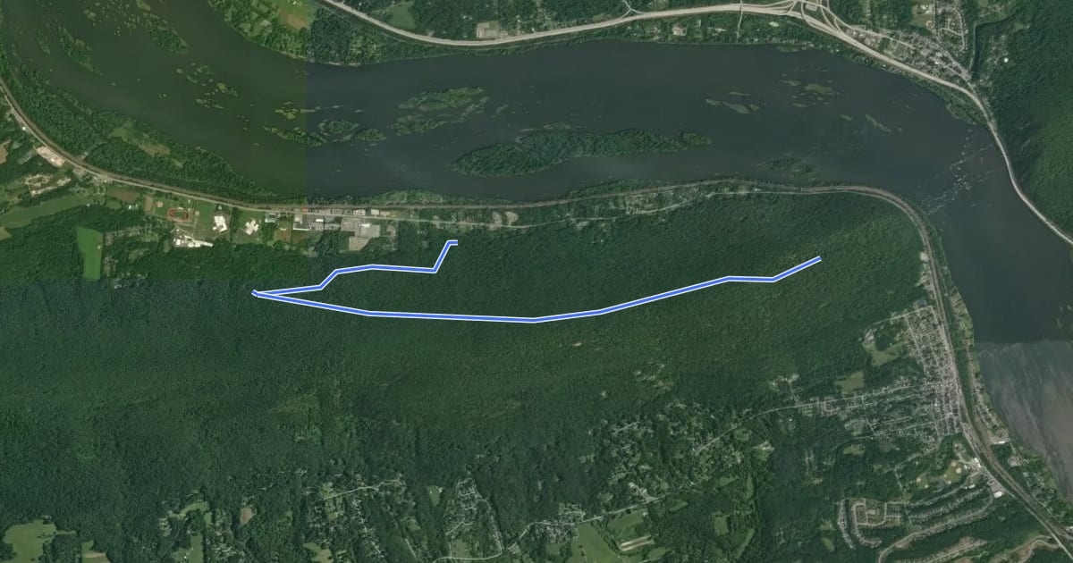 Маршрут Cove Mountain Preserve на спутниковом снимке