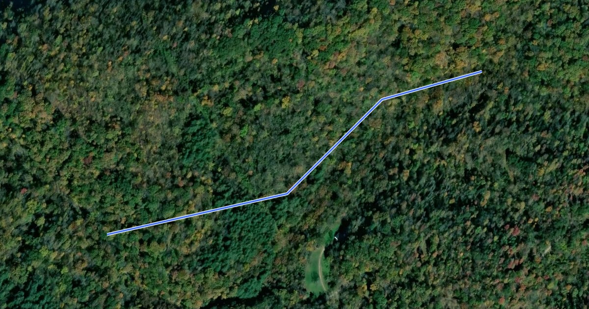 Маршрут Covered Bridge Trail на спутниковом снимке