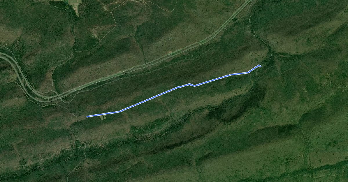Маршрут Cowbell Hollow Trail на спутниковом снимке