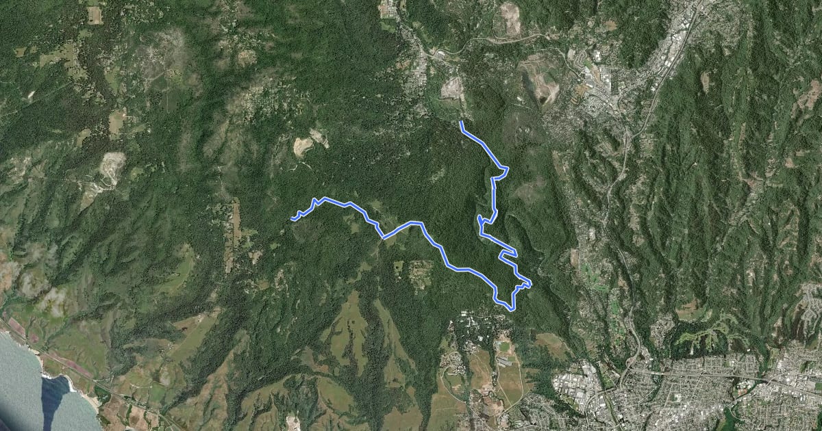 Маршрут Cowell-Wilder Regional Trail на спутниковом снимке