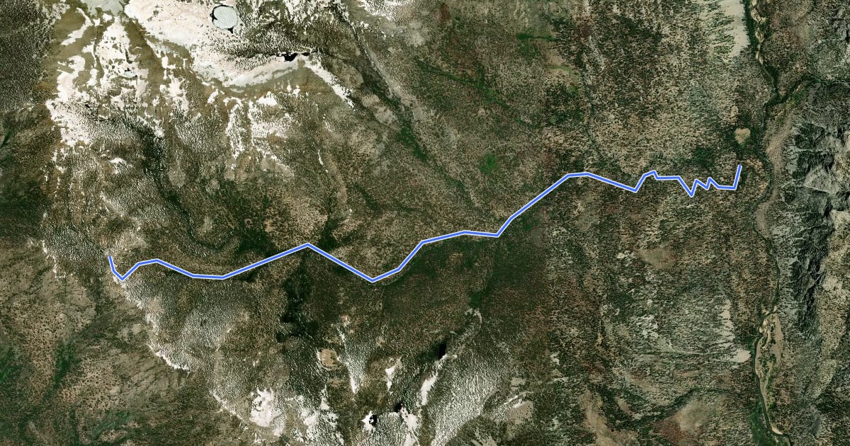 Маршрут Coyote Pass Trail на спутниковом снимке