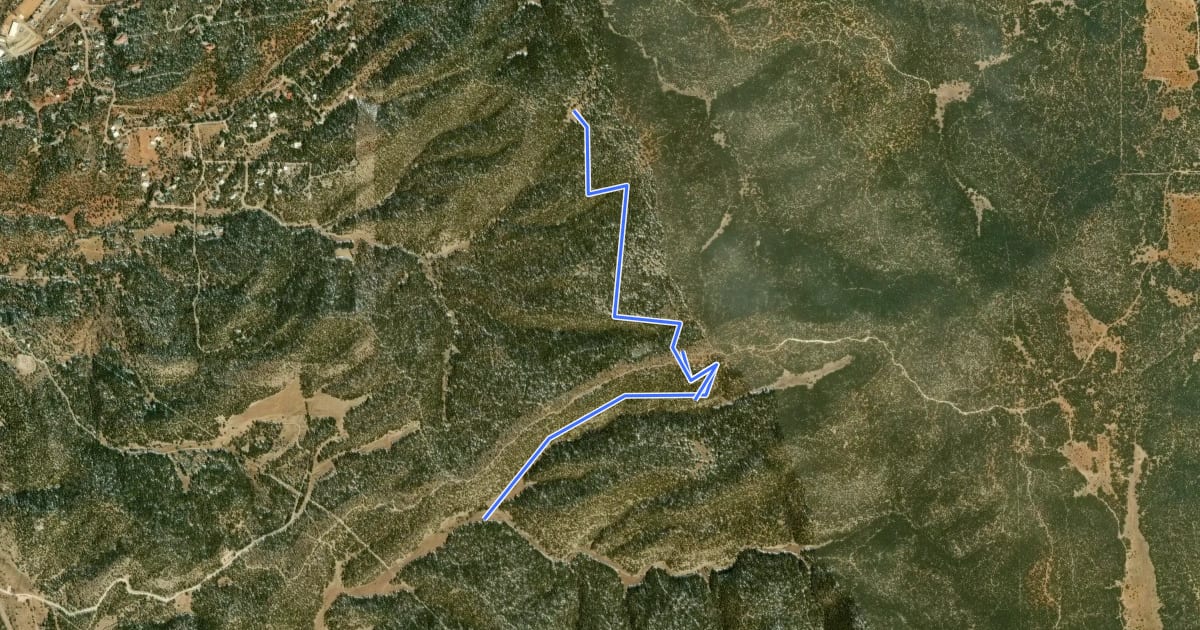 Маршрут Coyote Split Trail на спутниковом снимке