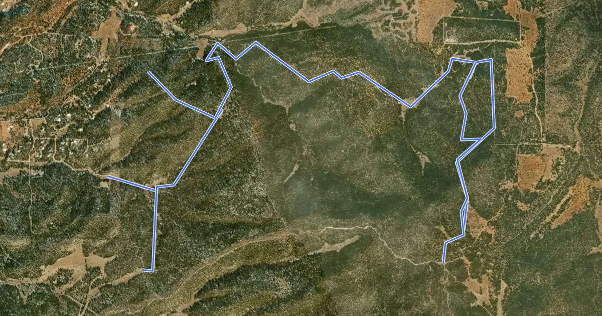 Маршрут Coyote Trail на спутниковом снимке