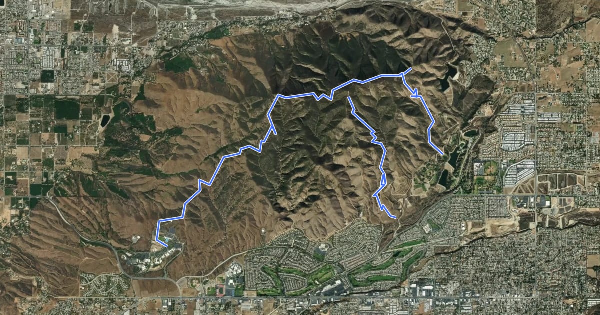 Маршрут Crafton Hill Trails на спутниковом снимке
