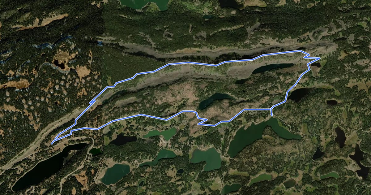 Маршрут Crag Crest National Recreation Trail на спутниковом снимке