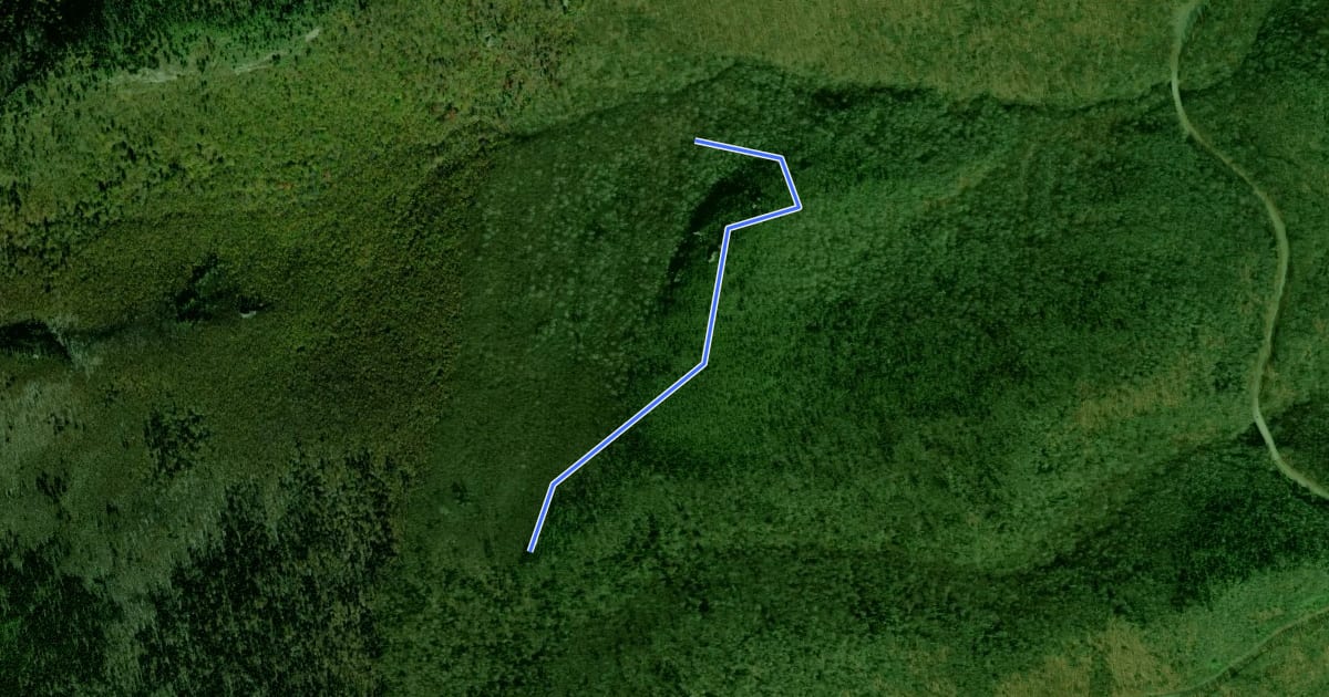 Маршрут Cragway Trail на спутниковом снимке