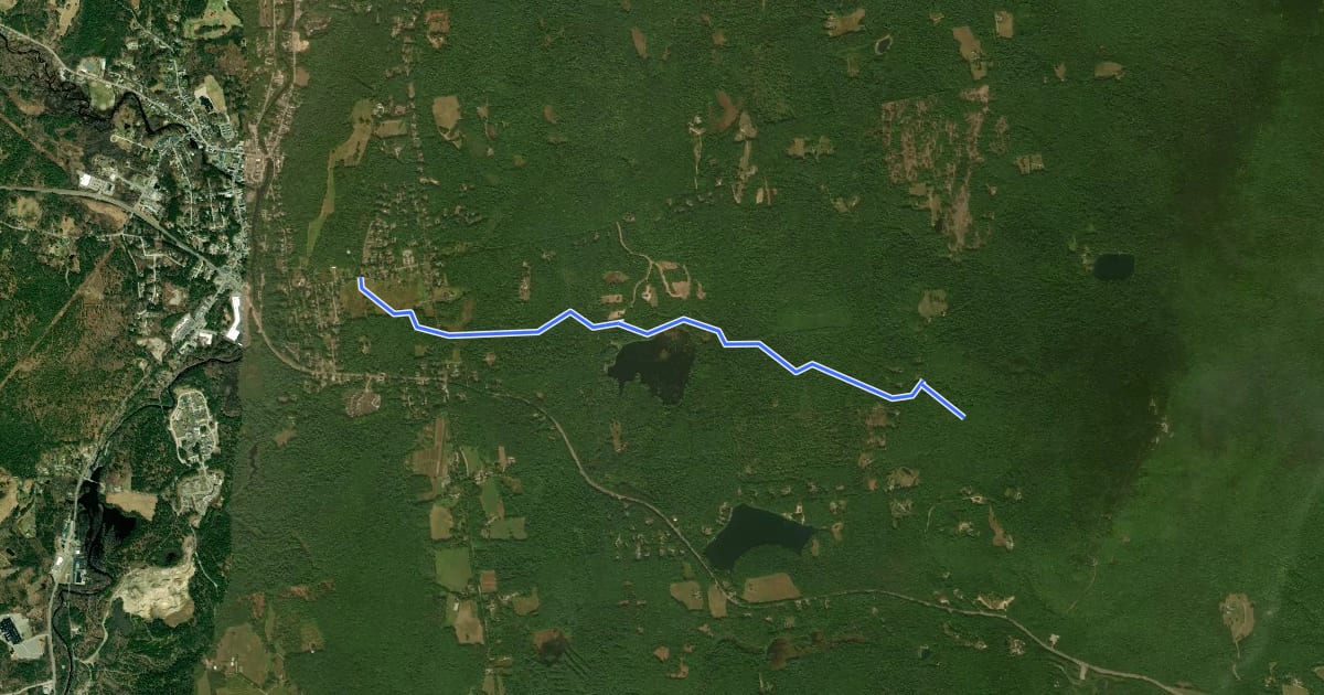Маршрут Cranberry Meadow Pond Trail на спутниковом снимке
