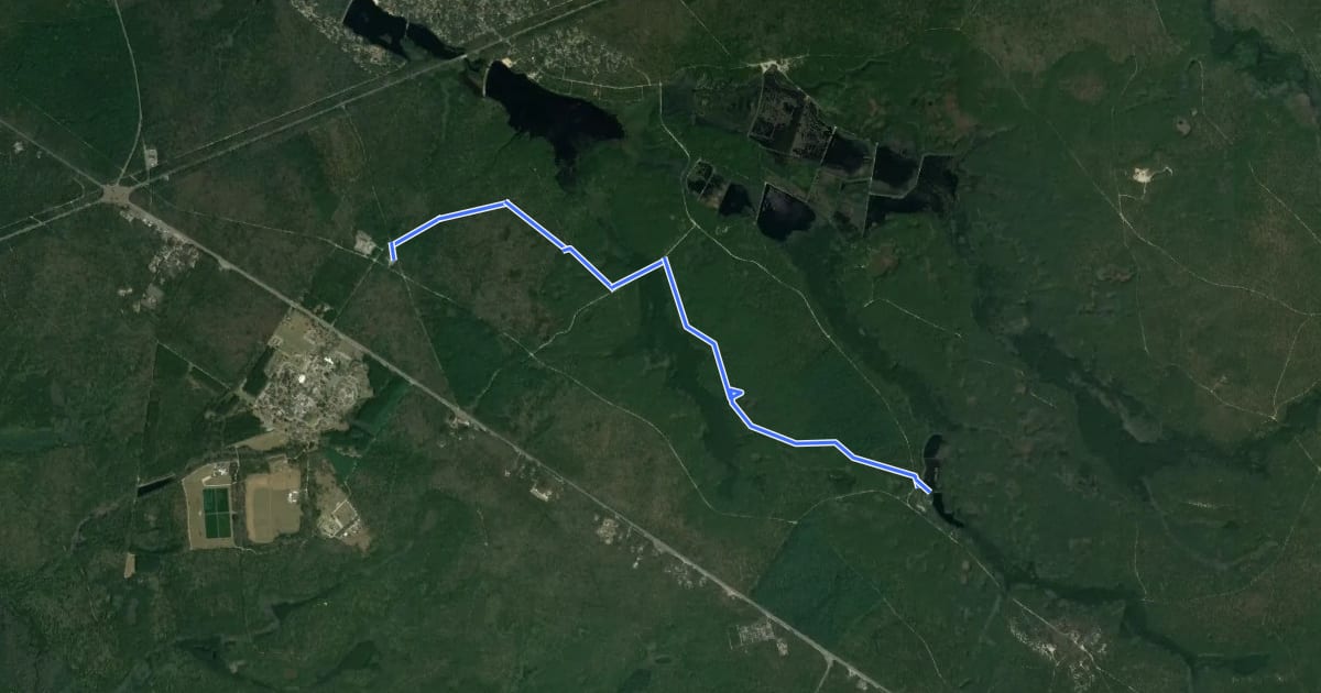 Маршрут Cranberry Trail (red) на спутниковом снимке