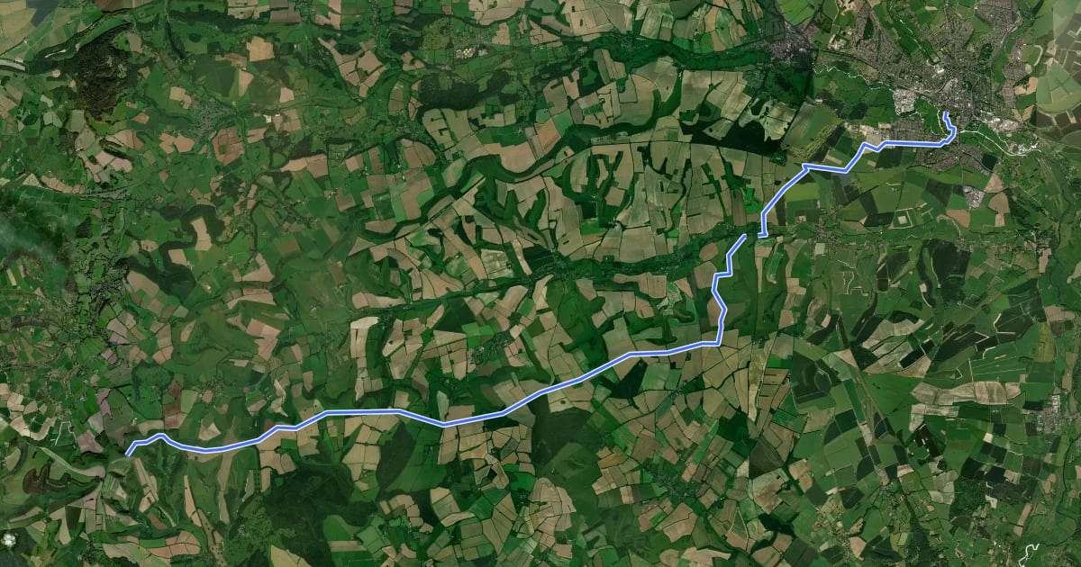 Маршрут Cranborne Droves Way Trail на спутниковом снимке