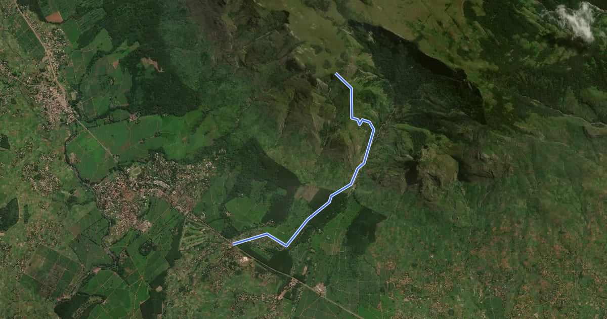 Маршрут Crater Path на спутниковом снимке