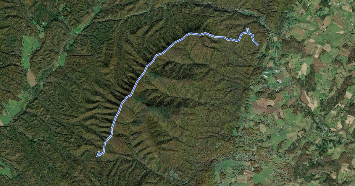 Маршрут Crawford Mountain Trail на спутниковом снимке