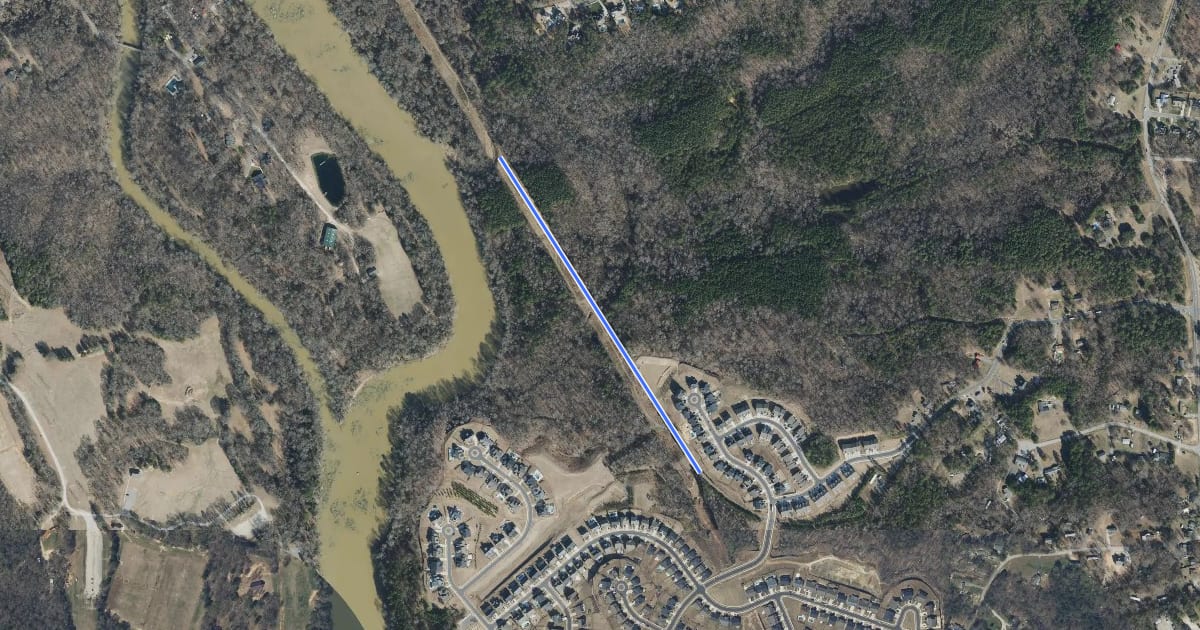 Маршрут Creek Crossing на спутниковом снимке