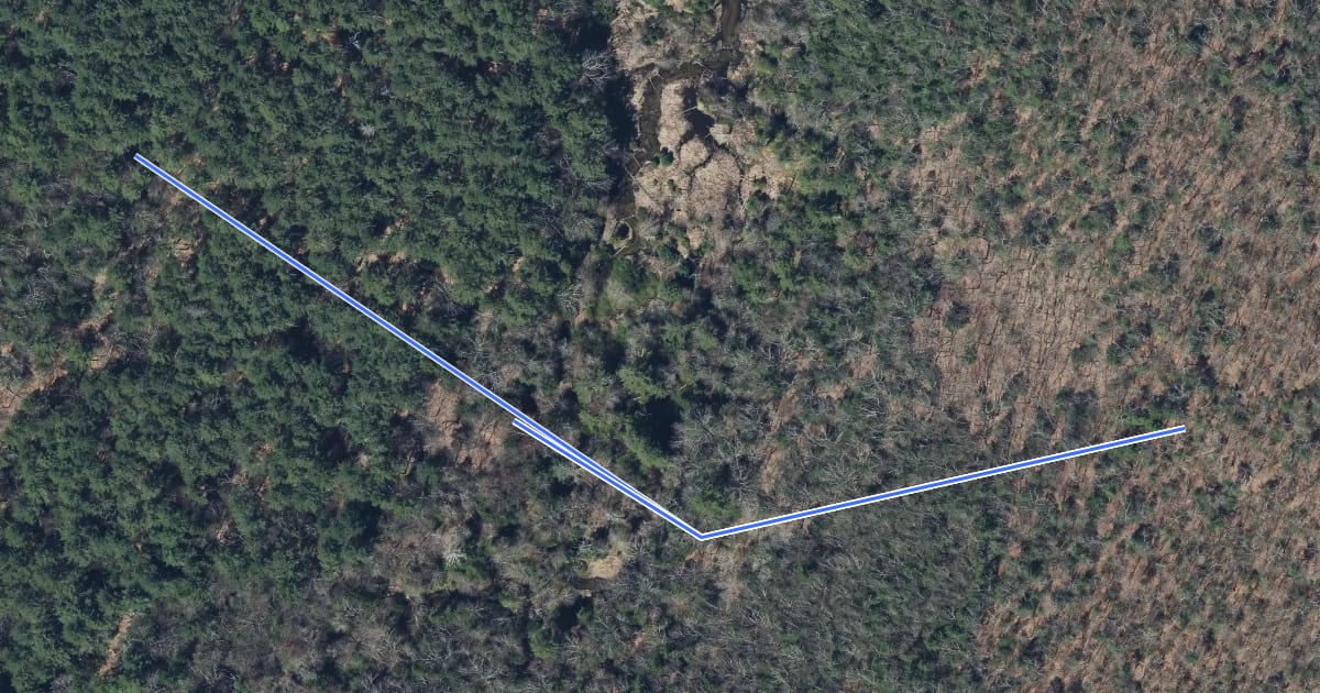 Маршрут Creek Trail на спутниковом снимке