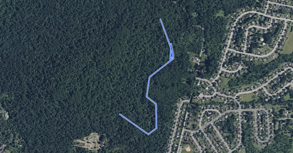 Маршрут Creek Trail на спутниковом снимке