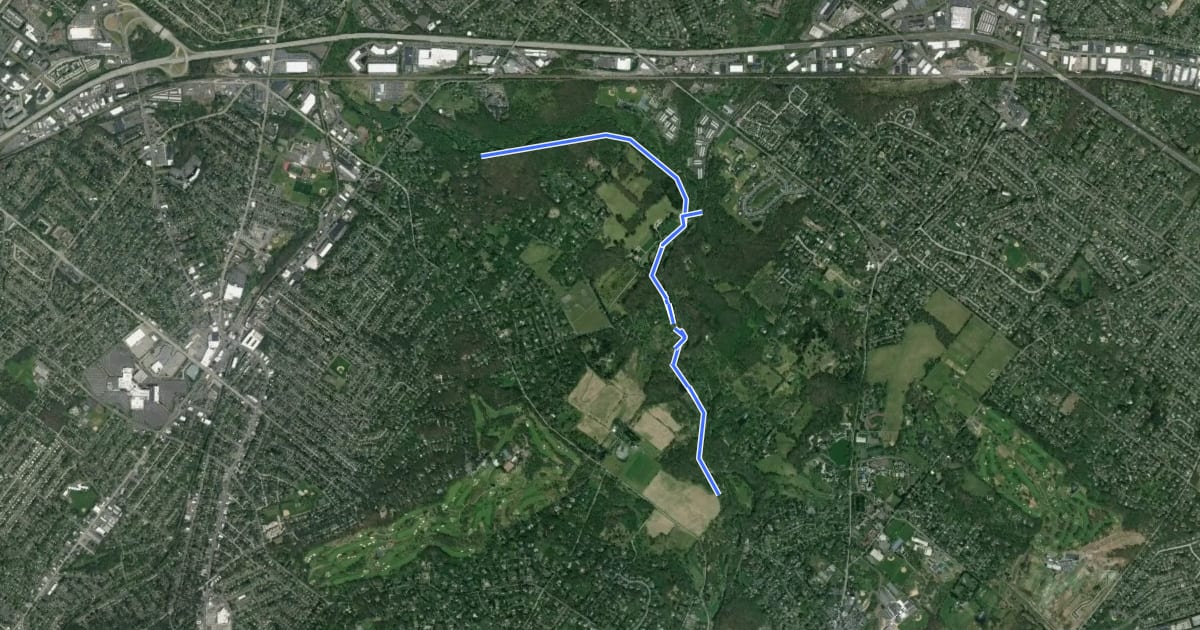 Маршрут Creek Trail на спутниковом снимке