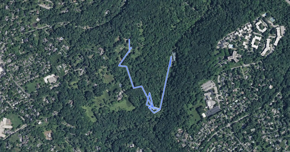 Маршрут Creek Trail на спутниковом снимке