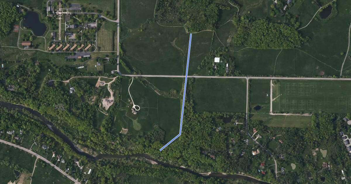 Маршрут Creek Trail на спутниковом снимке