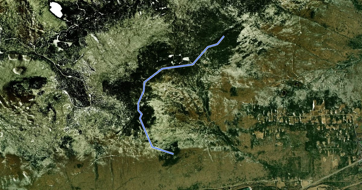 Маршрут Crescent Ridge Trail на спутниковом снимке