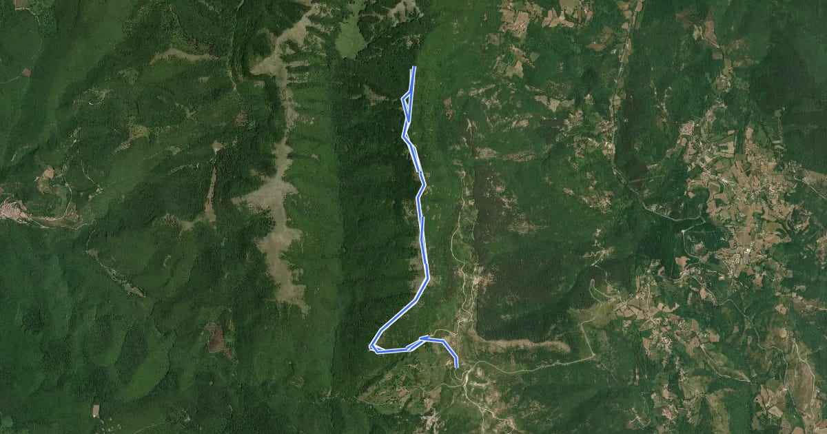 Маршрут Cresta di Monte Tancia на спутниковом снимке